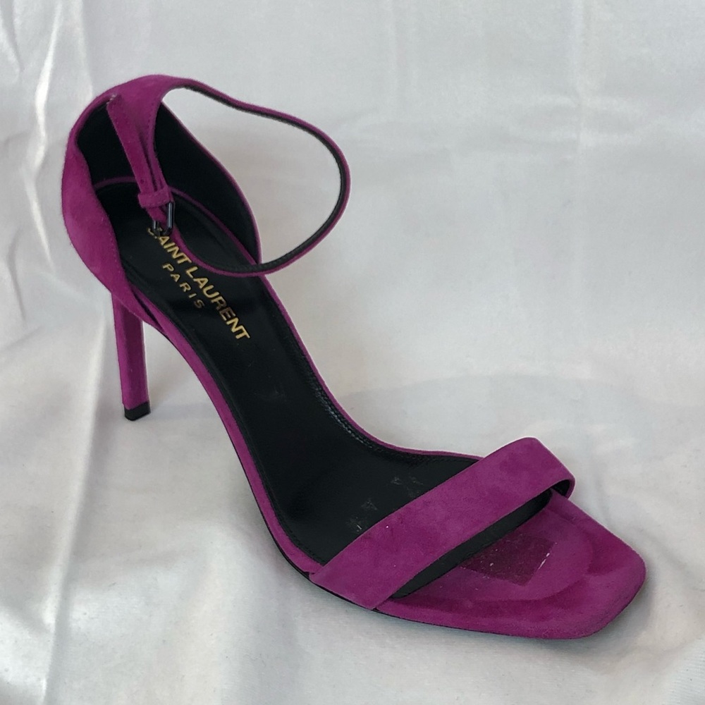 Saint Laurent Pink Suede Pumps